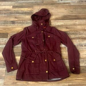 Market & Spruce Burgundy Utility Jacket. Size Medium